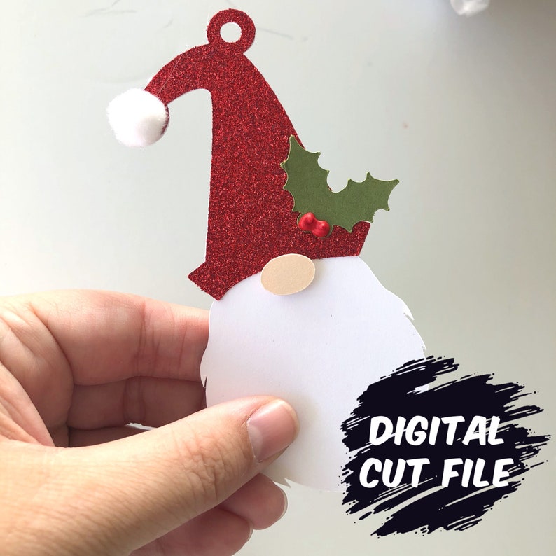 Download Gnome Gift Tag SVG Digital Cut File Cricut Silhouette | Etsy
