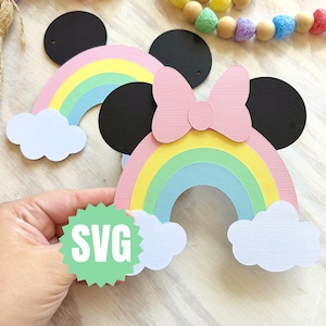 Rainbow Mouse SVG - Arquivo de corte digital Cricut Silhouette Glowforge