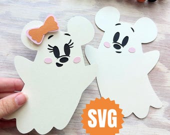 Mickey Fantasma y Minnie Fantasma SVG 2025 - Archivo de corte digital para Cricut y Silhouette