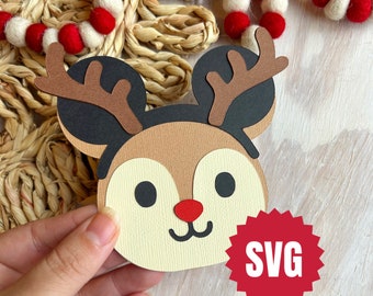 Oreilles de Mickey renne SVG - fichier Cricut ou coupe Silhouette - Glowforge