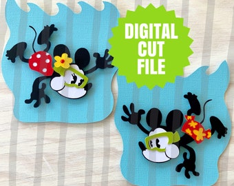 Mickey and Minnie Scooba SVG - Digital Cut File for Cricut or Silhouette
