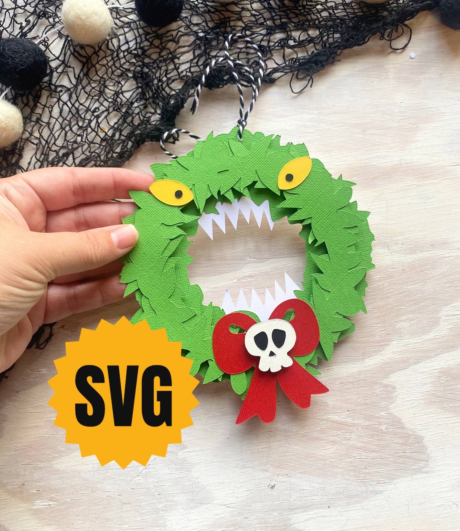 Nightmare Wreath Cut File Nightmare Before Christmas SVG - Etsy UK