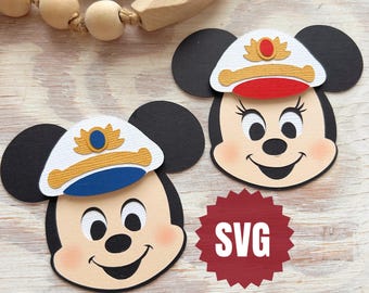 Cruise Mickey and Minnie SVG - Cruise Magnets - Cricut or Silhouette