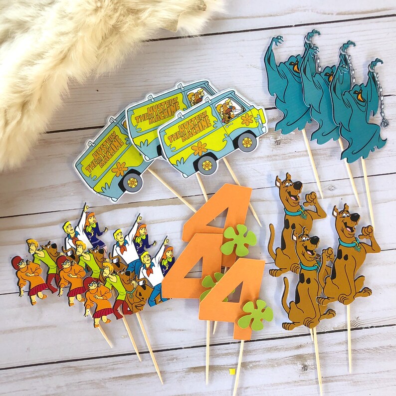Scooby Doo Cupcake Toppers Scooby Doo Party Decorations | Etsy