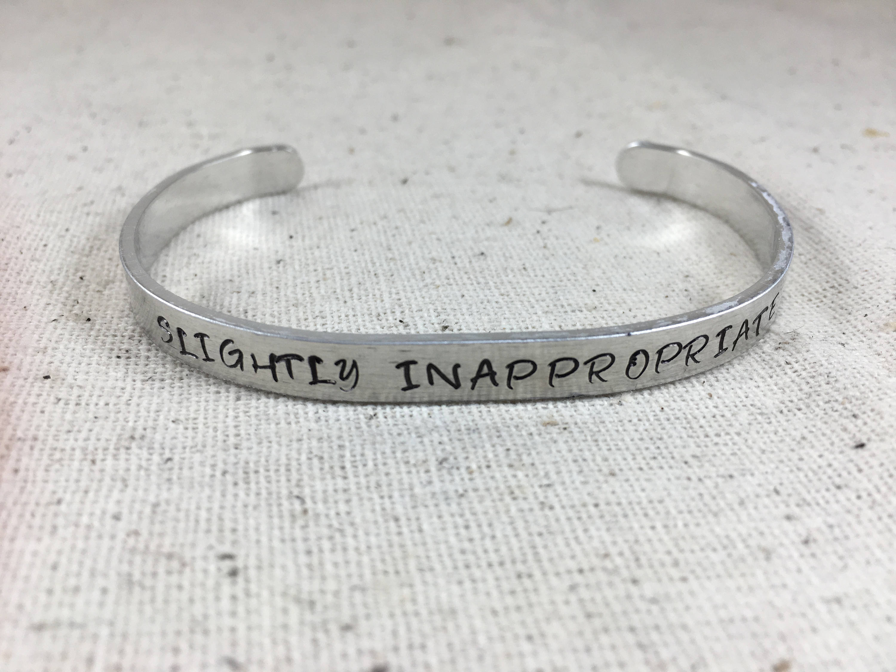 Slightly Inappropriate Feather Bracelet Hand Stamped Mom | Etsy