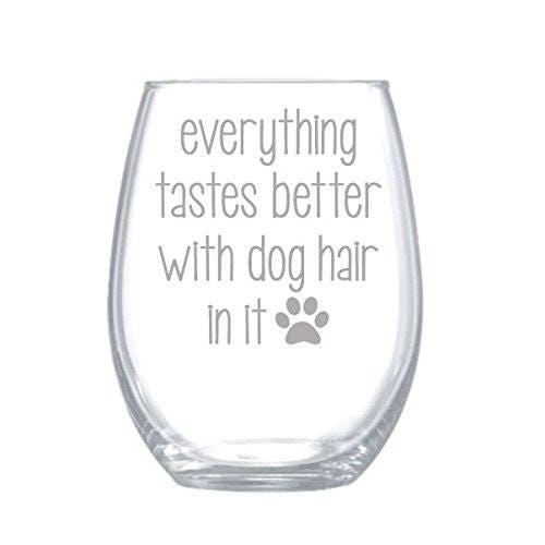 Tazza Umoristica 'Everything Tastes Better With Dog Hair' – 10 Fl Oz, Lavabile In Lavastoviglie, Personalizzabile