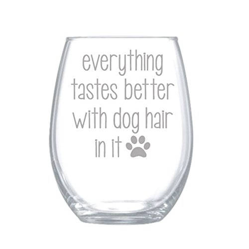 Tazza Umoristica 'Everything Tastes Better With Dog Hair' – 10 Fl Oz, Lavabile In Lavastoviglie, Personalizzabile