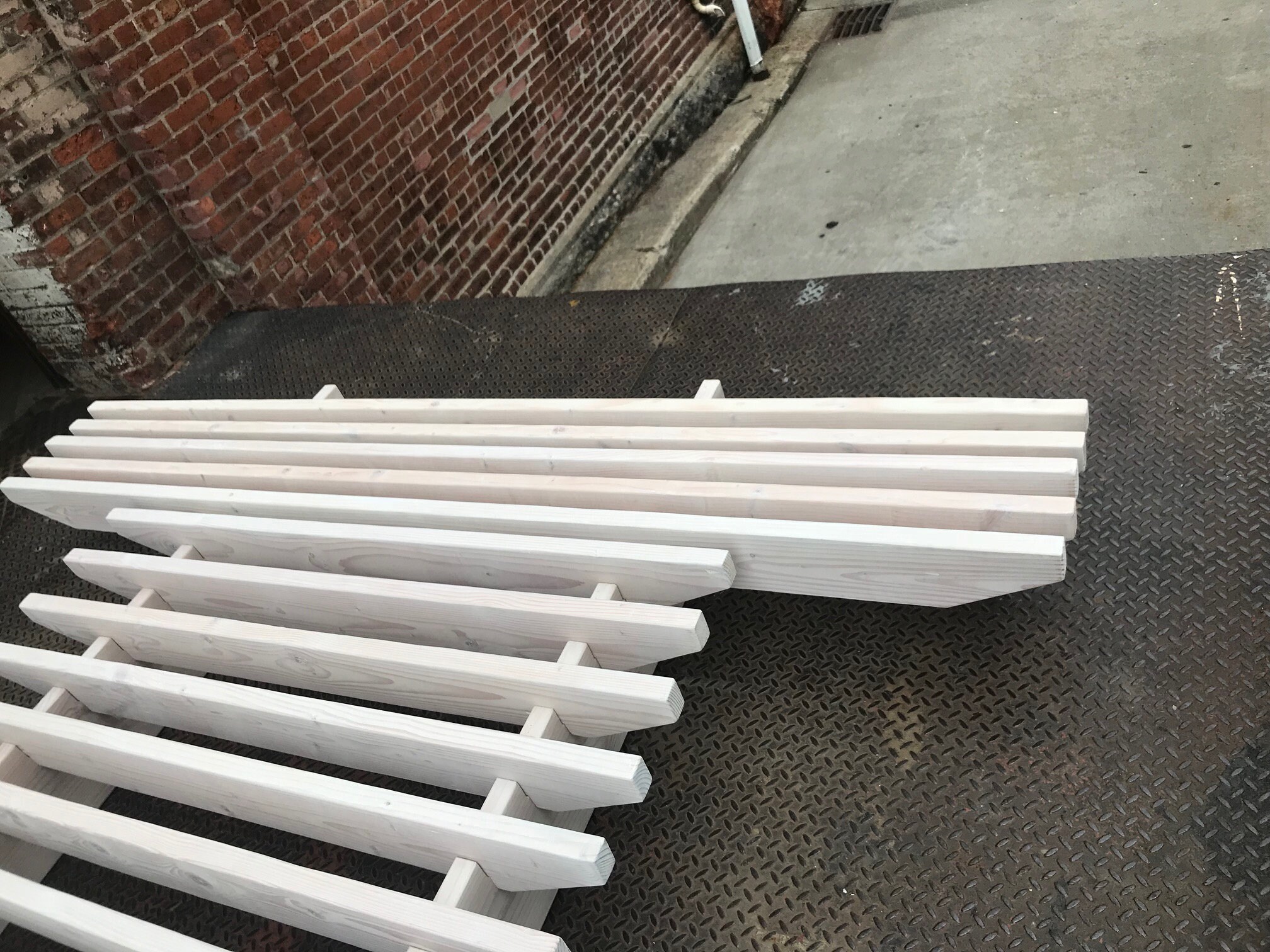 Marco de la cama de la plataforma de madera maciza y mesita de | Etsy