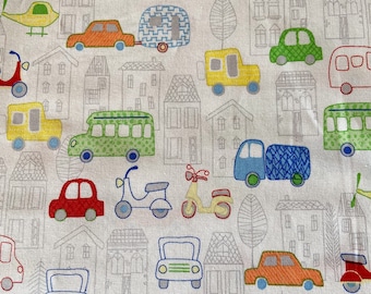 Craft Cotton Company Car Truck Transport 100% Cotton Fabric