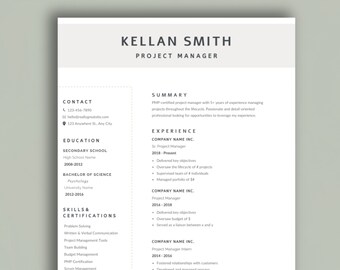 CV | Resume | Canva Template | Professional | Minimalist | Digital ...