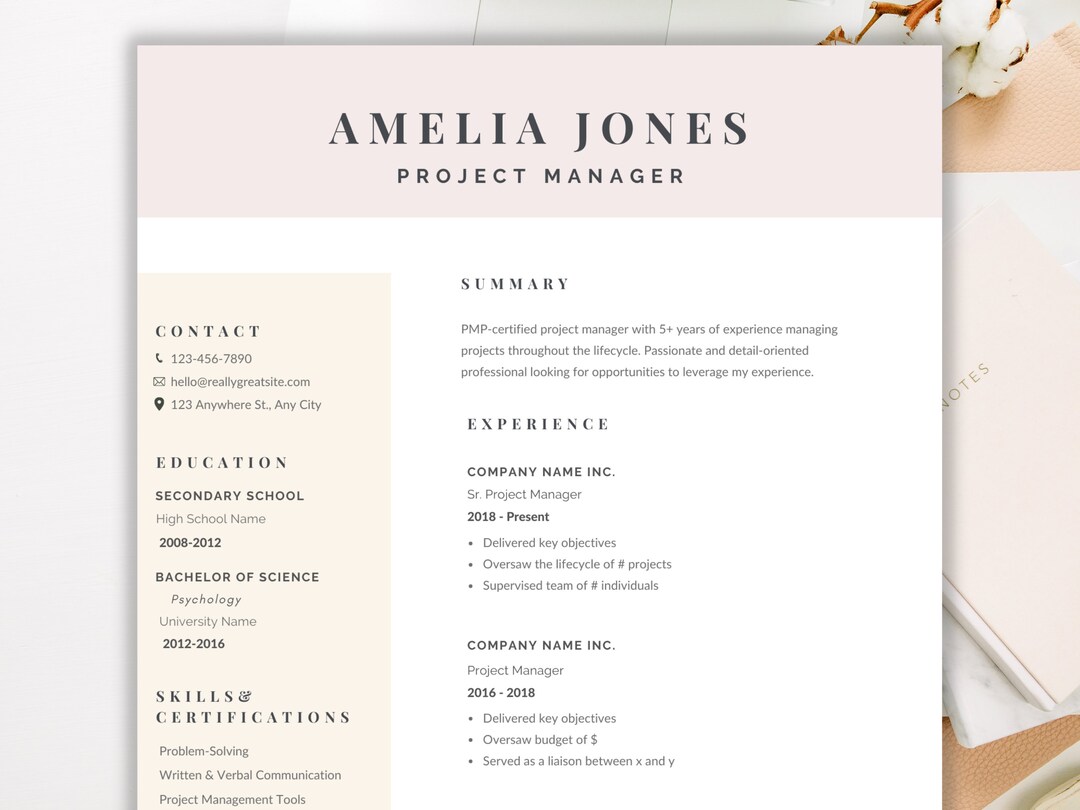 CV | Resume | Canva Template | Professional | Minimalist | Digital