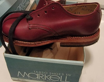Brown orthopedic corrective toddler shoes markell tarso one left NIB DEADSTOCK 7C