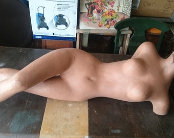 Catalina Advertising Torso mannequin lying down vintage swimwear model plaster 1950-1960 era