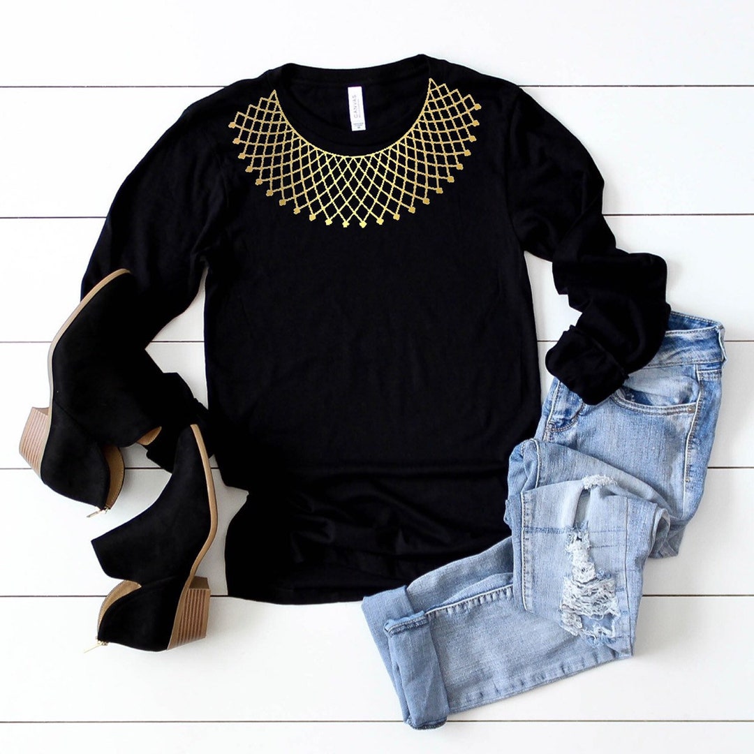 Ruth Bader Ginsburg Shirt , Rbg , Jabot Collar T Shirt , Roe Vs Wade