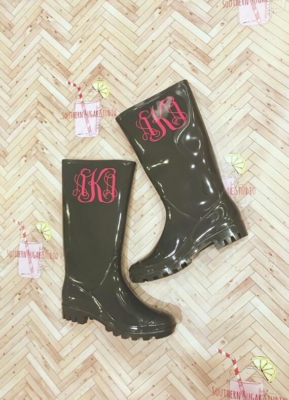 personalized rain boots