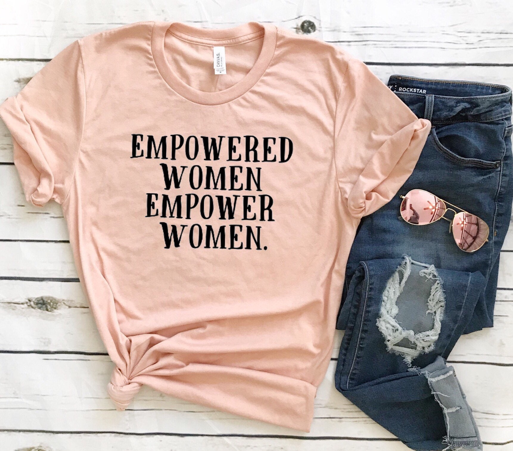 Empowered women empower women tshirt Feminist Me Too Etsy
