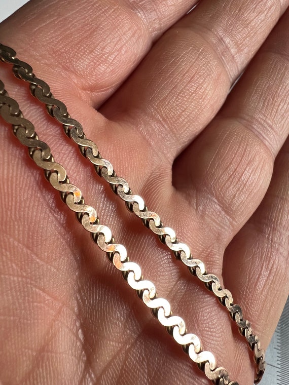 Flat s link gold chain discount