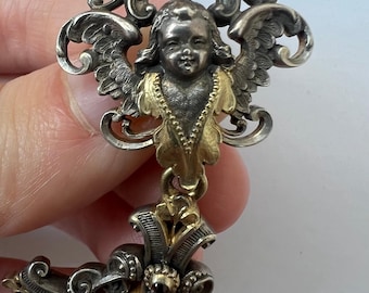 Prachtige antieke kerkelijke kruisbeeldhanger