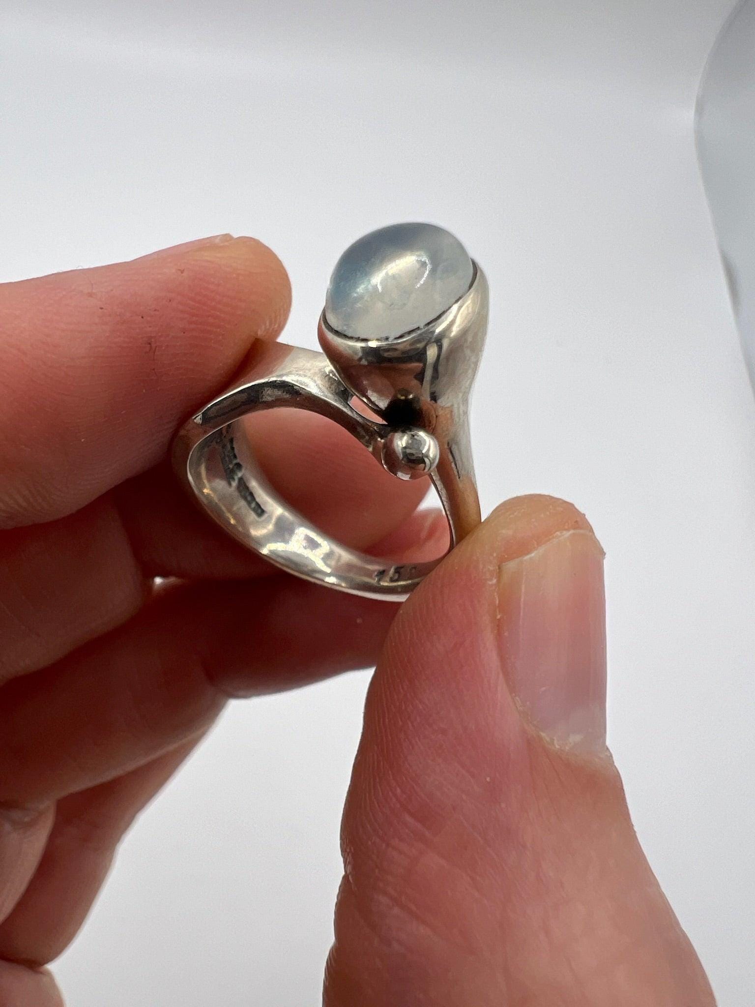 Georg Jensen Vivianna Torun Bulow-hube Moonstone Silver Mid