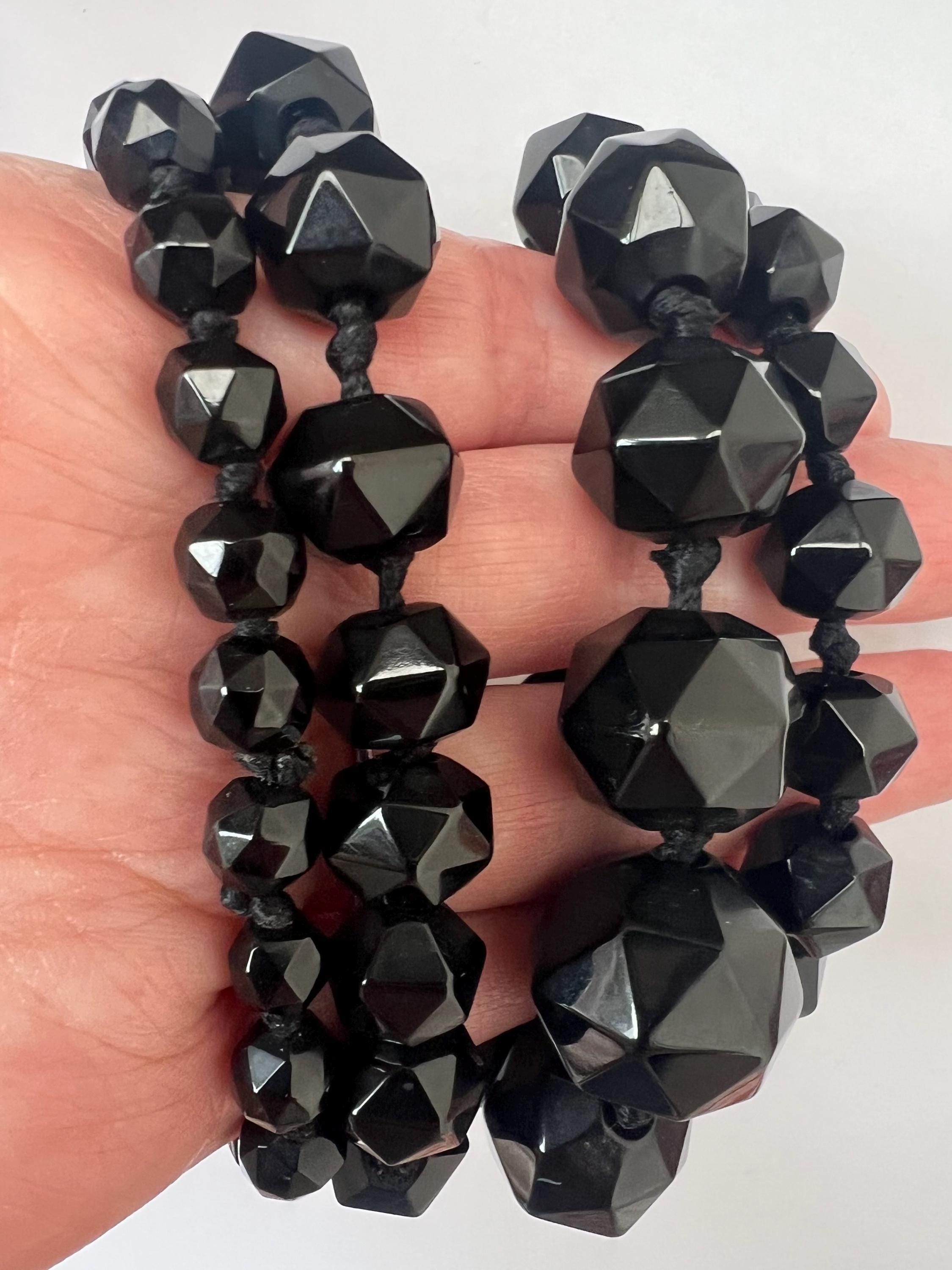 Whitby Jet Beads Antique