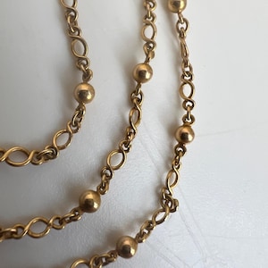 RESERVED DONT BUY Rare 15ct Gold Antique 17.5" Fancy Chain Necklace