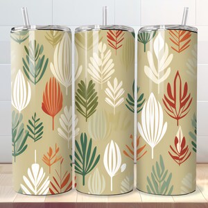 Christmas Wrapping Paper Tumbler Wrap - Seamless 20 oz Skinny Sublimation PNG Design - Straight & Tapered Templates - Digital Download