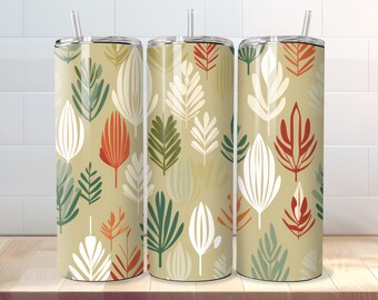 Weihnachtsgeschenkpapier Tumbler Wrap - Nahtlos 20 oz Skinny Sublimation PNG Design - Straight & Tapered Templates - Digital Download