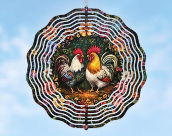 Huhn Wind Spinner - Hahn Land Bauernhaus PNG Sublimation Design - Outdoor Garten Kunst Dekor - Digitaler Download