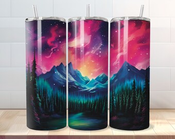 20 Unzen Skinny Tumbler PNG Wrap - Gerade & Verjüngt PNG Vorlagen - Digital Download