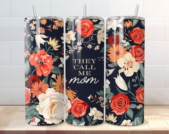 Muttertag Tumbler Wrap - 20 oz Skinny Tumbler Sublimation - Geschenk für Mama - PNG Design - Gerade & Verjüngt - Digitaler Download