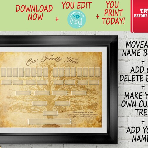 vintage-family-tree-print-template-instant-download-etsy