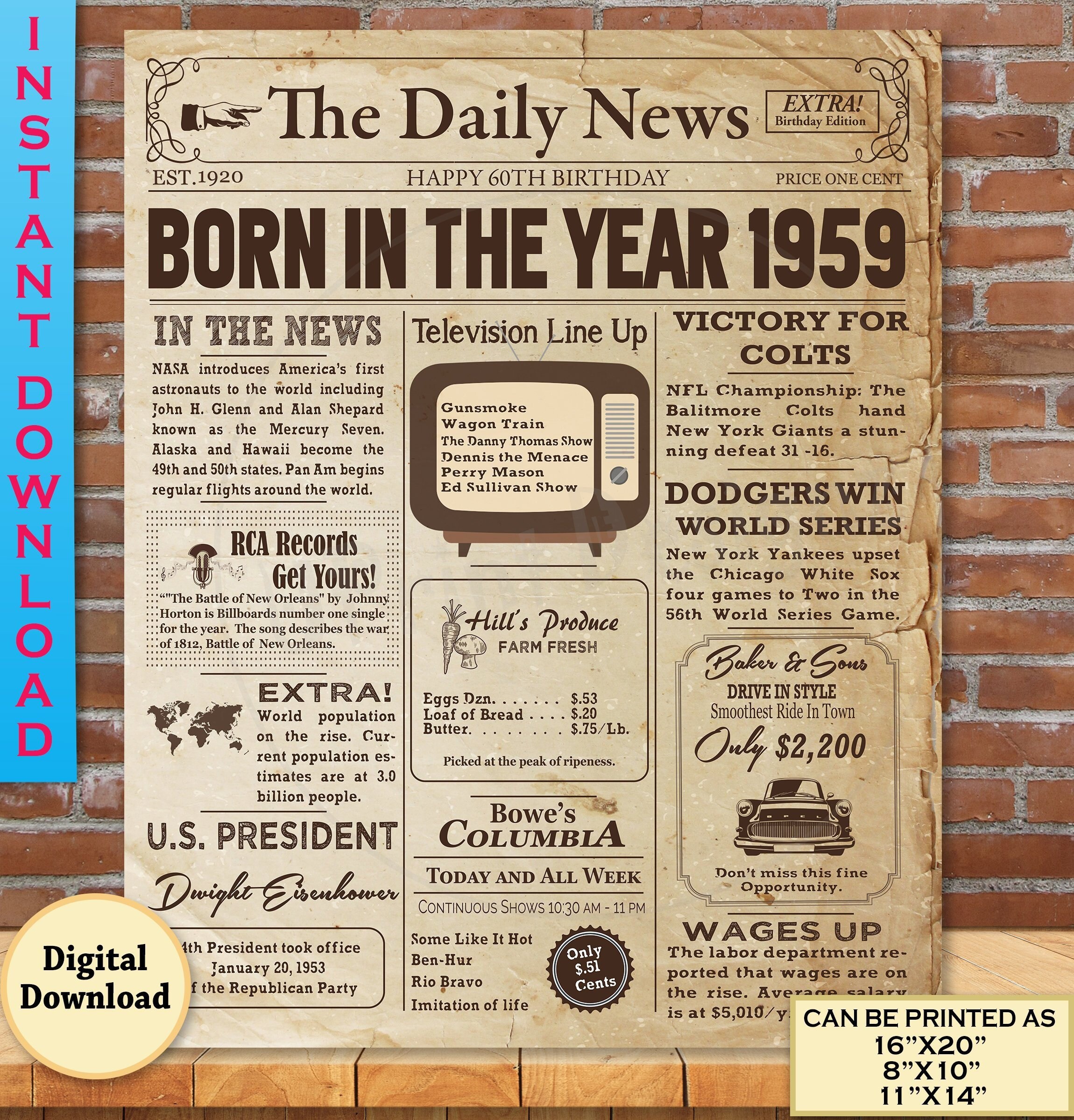 1959-birthday-newspaper-poster-for-60th-birthday-1959-facts-etsy