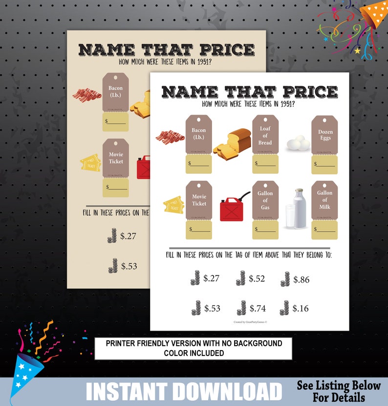 1951 Birthday Party Games, 1951 Party Trivia Games, Born in 1951 Trivia Game, Price Game, Name the Celebrity, Younger or Older, PRINTABLE image 5