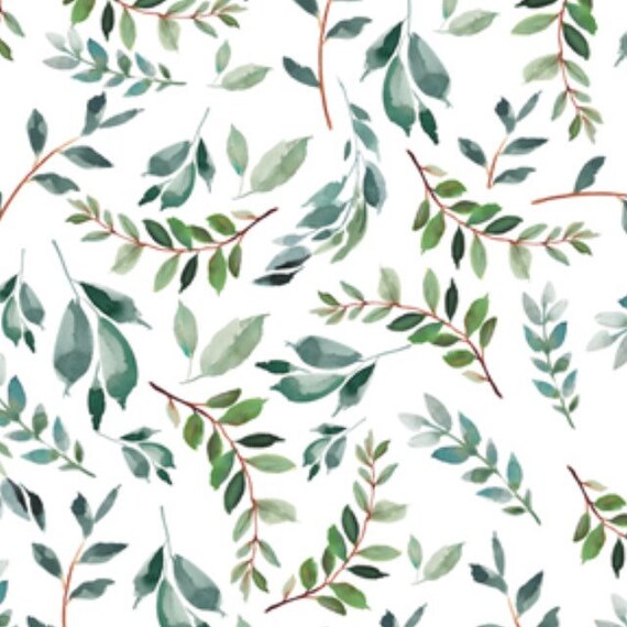 greenery crib sheet