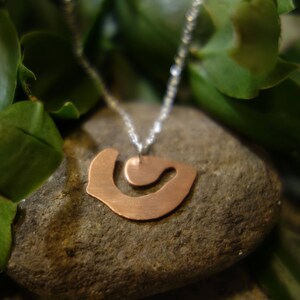 little bird copper pendant
