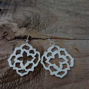 sterling silver rose earrings