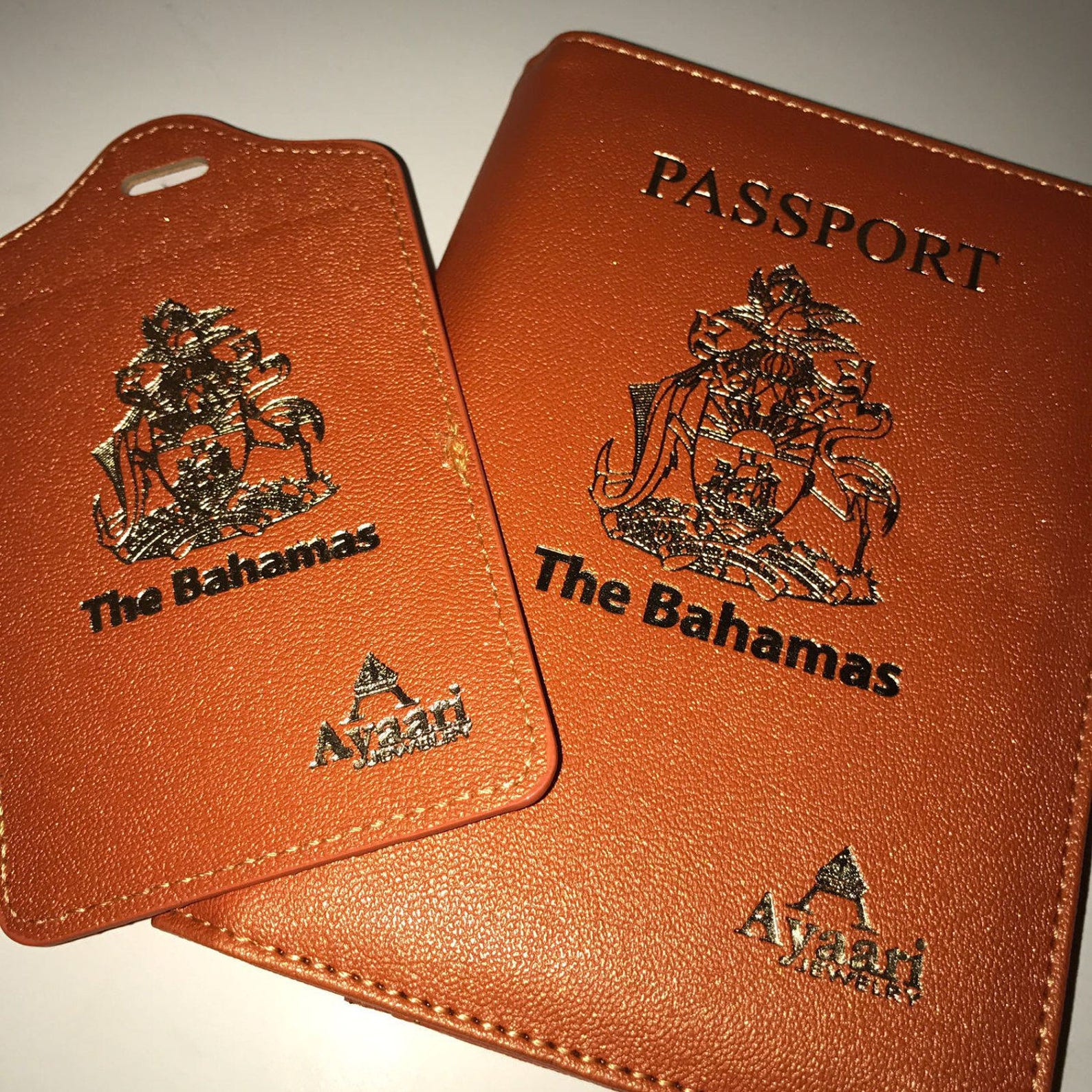 Orange Bahamas Passport Holder Set Etsy