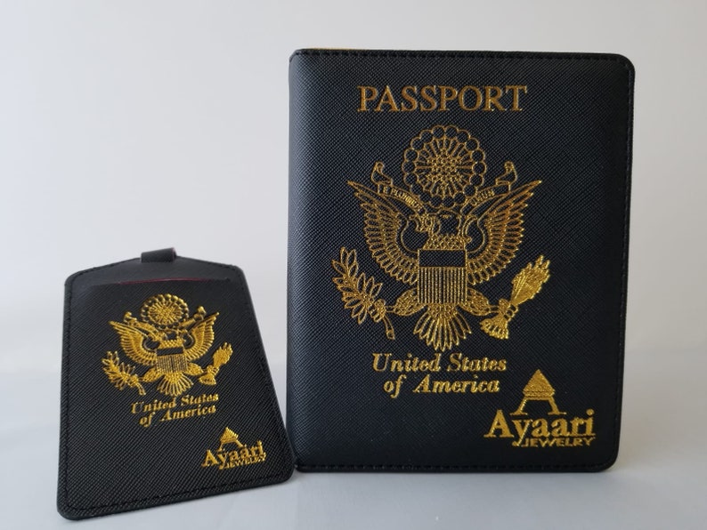 USA Black Passport Set Etsy