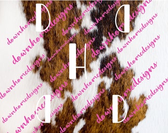 Cowhide Tumbler Design: Sublimation PNG, Waterslide Image (Digital Download)