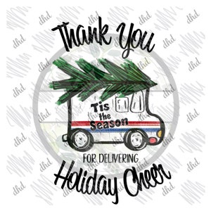 Postbeambte dank u sticker| Digitale PNG downloaden| Sublimatie