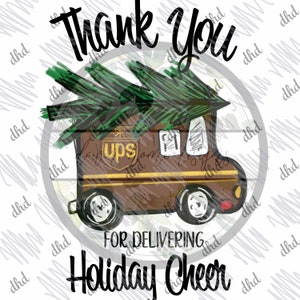 UPS Mail Truck Thank You PNG|Sublimation