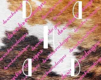 Cowhide Tumbler Design: Sublimation PNG, Waterslide Image (Digital Download)