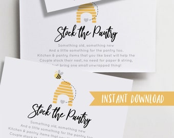 Beehive Bumble Bee Digital Download Recipe Request Insert Etsy