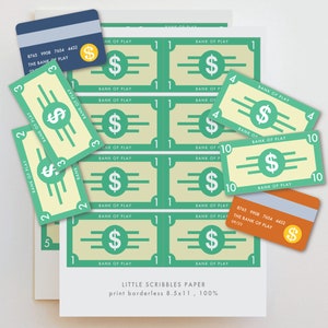 Playroom | Digital Playroom Printable Play Money | count by 1,2,3,4,5,10