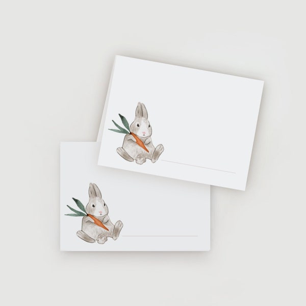 Bunny and Carrot Folded Place Cards