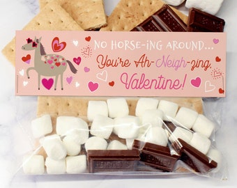 HORSE-ING AROUND | Horse Lover Valentines day treat bag topper