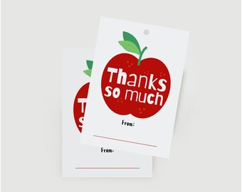 Apple Teacher Thank You Tags