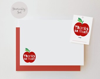 Apple Teacher Stationery Set