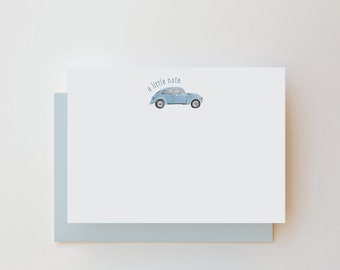 Slug Bug Blue Beetle Car Note Cards