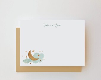 Moon & Stars Thank You Note Cards